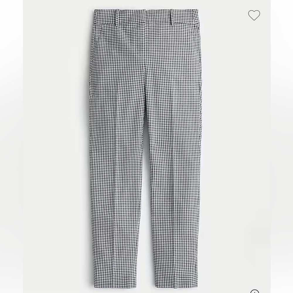 J.‎ Crew Cameron Gingham Pant Size 4 Black White Checks